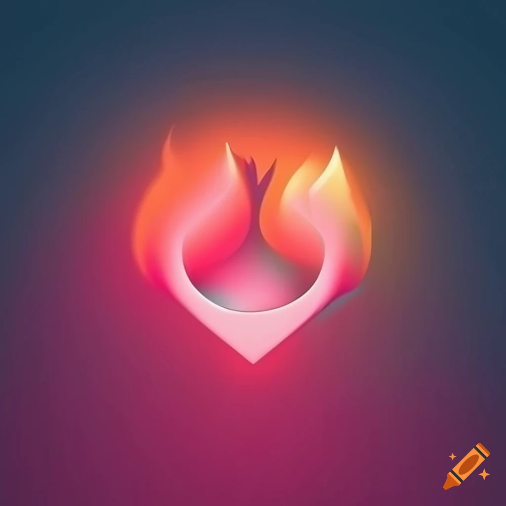 Sleek pink flameinspired logo for deepflirt