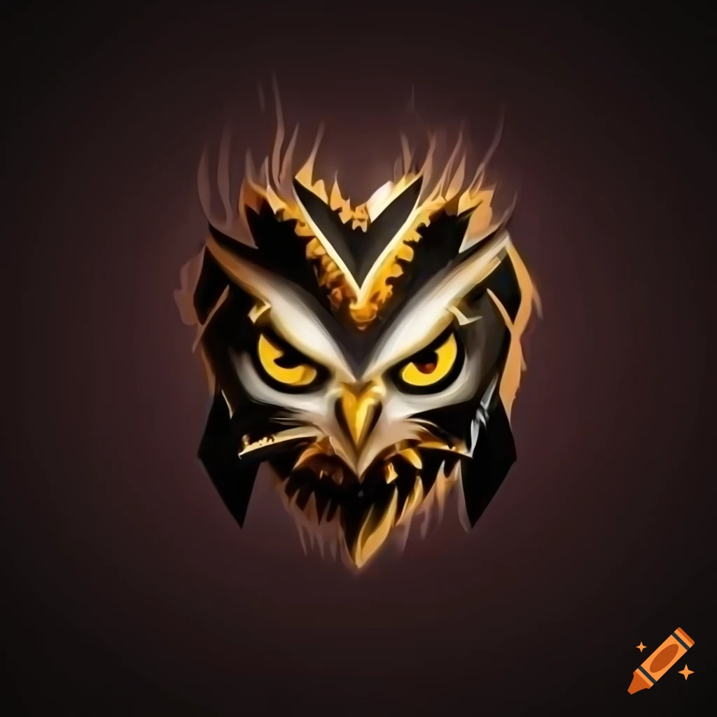 logo of an angry owl with glazy eyes