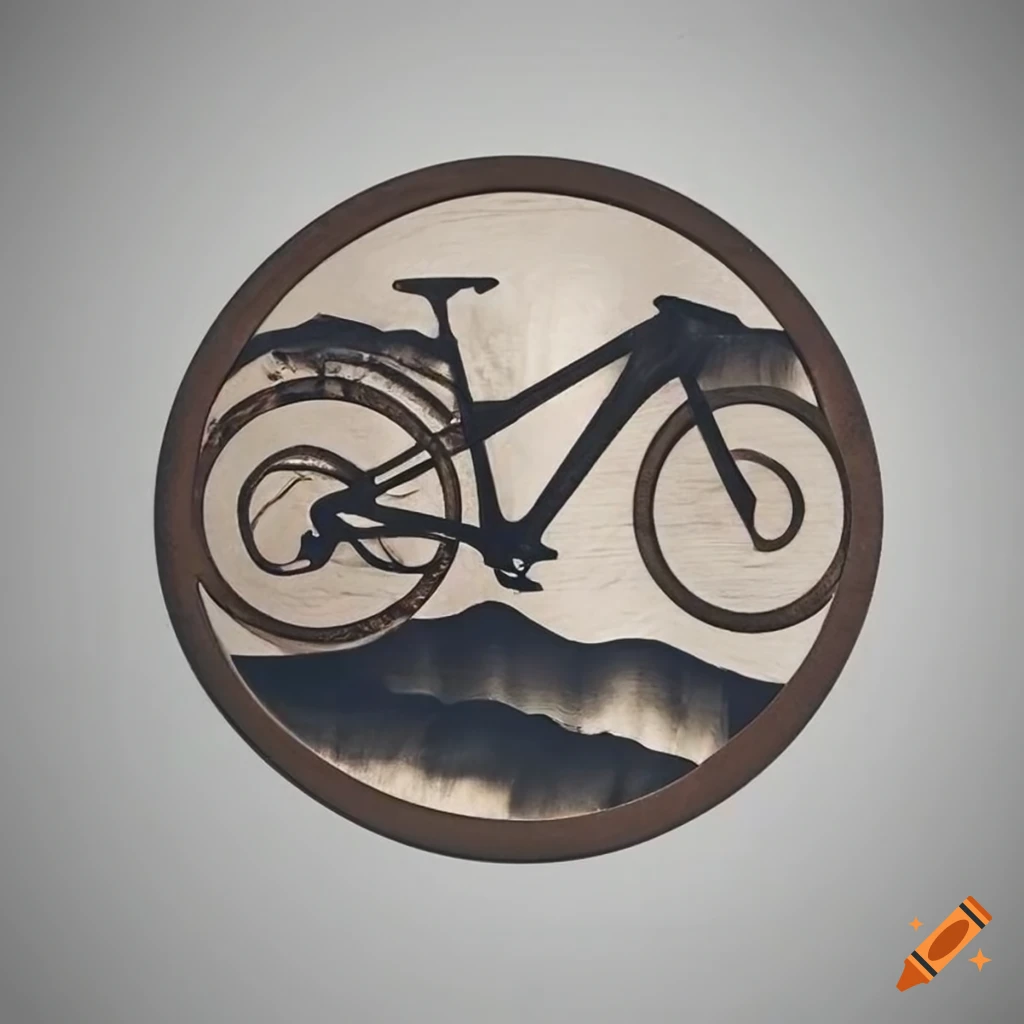 laser engraved mountain bike logo