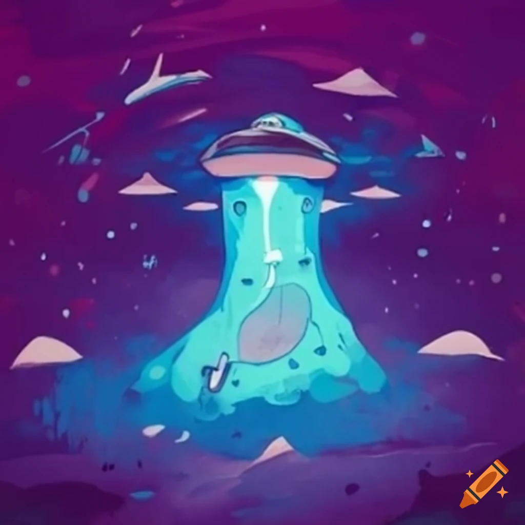 illustration-of-a-crash-landed-ufo-with-an-open-door-on-craiyon