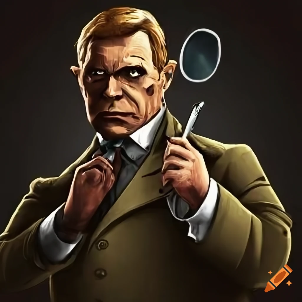 Image of a detective on Craiyon