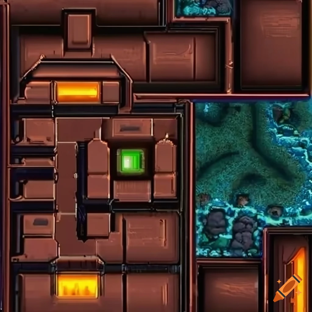 2D game layout map with rocks on Craiyon