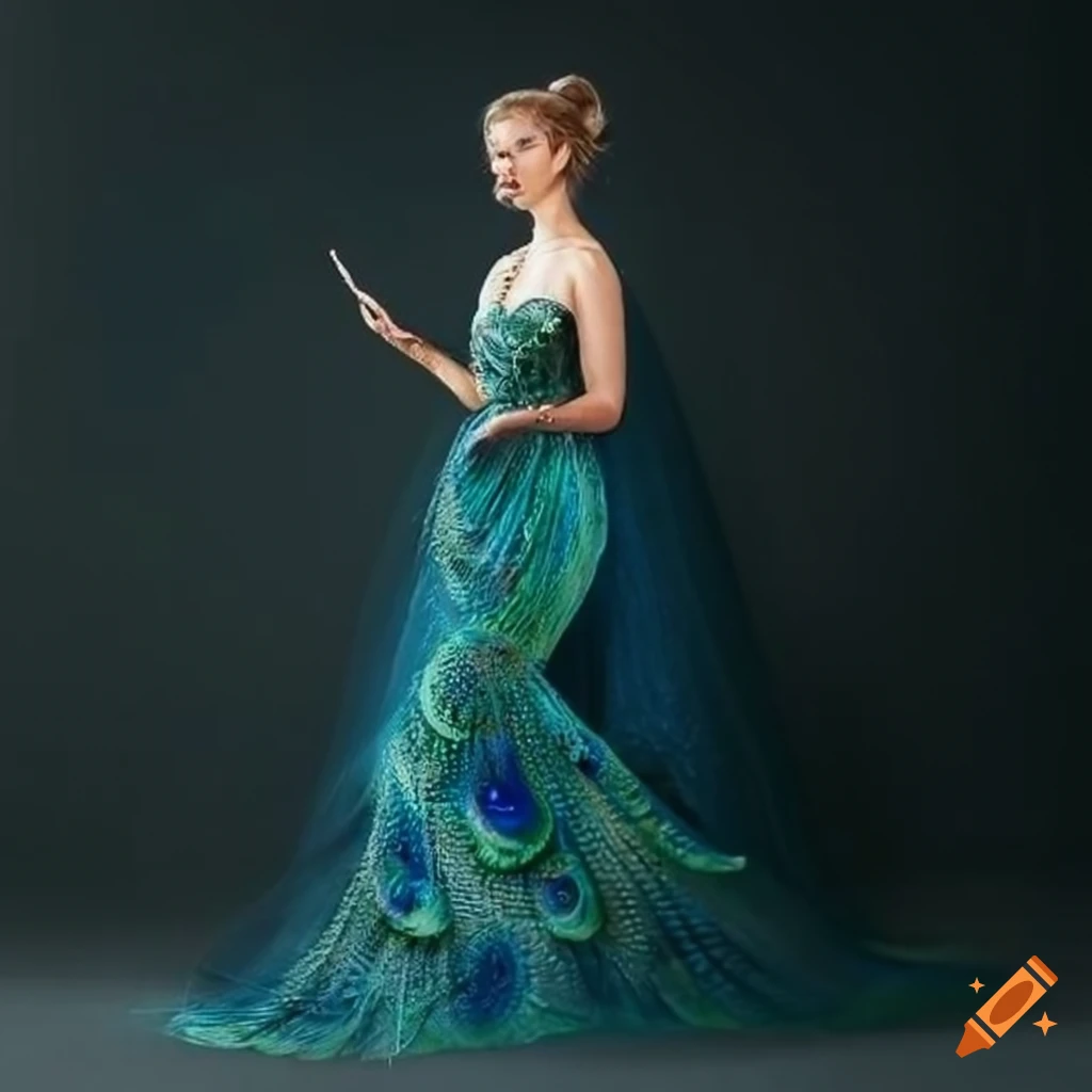 A-Line Strapless Satin Peacock Blue Long Prom Dress, Simple Peacock Bl –  shopluu