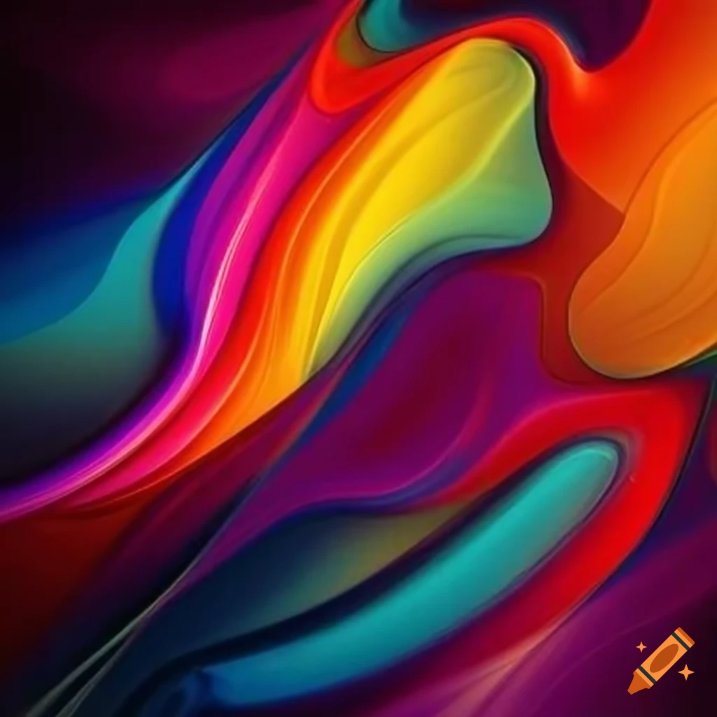 vibrant abstract artwork with flowing shapes