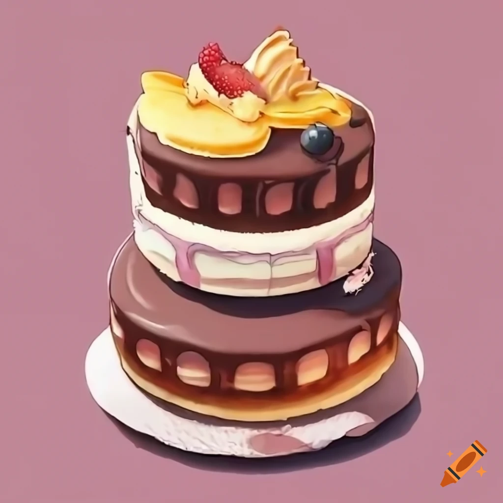 Anime - Dragon Slayer Ombre Cake – BakeAvenue