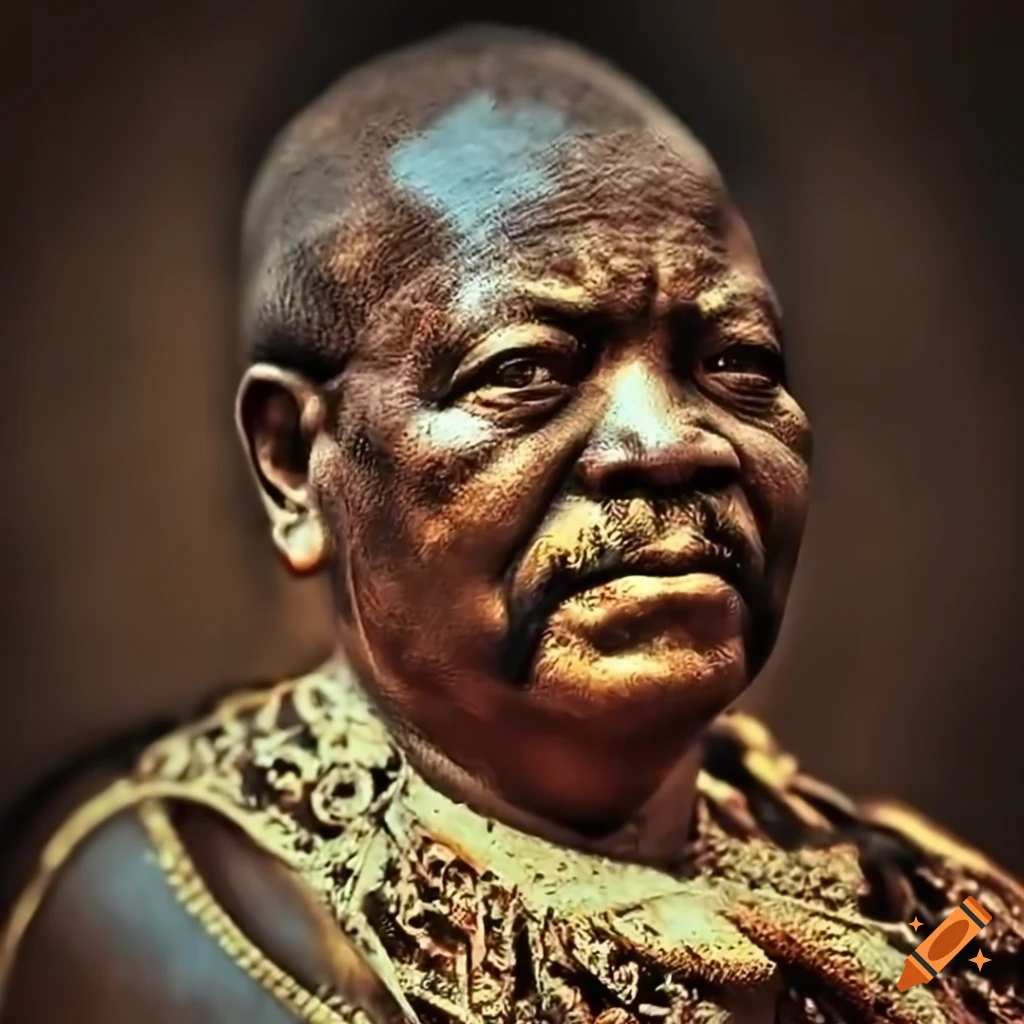 Portrait of sobhuza ii, king of swazi