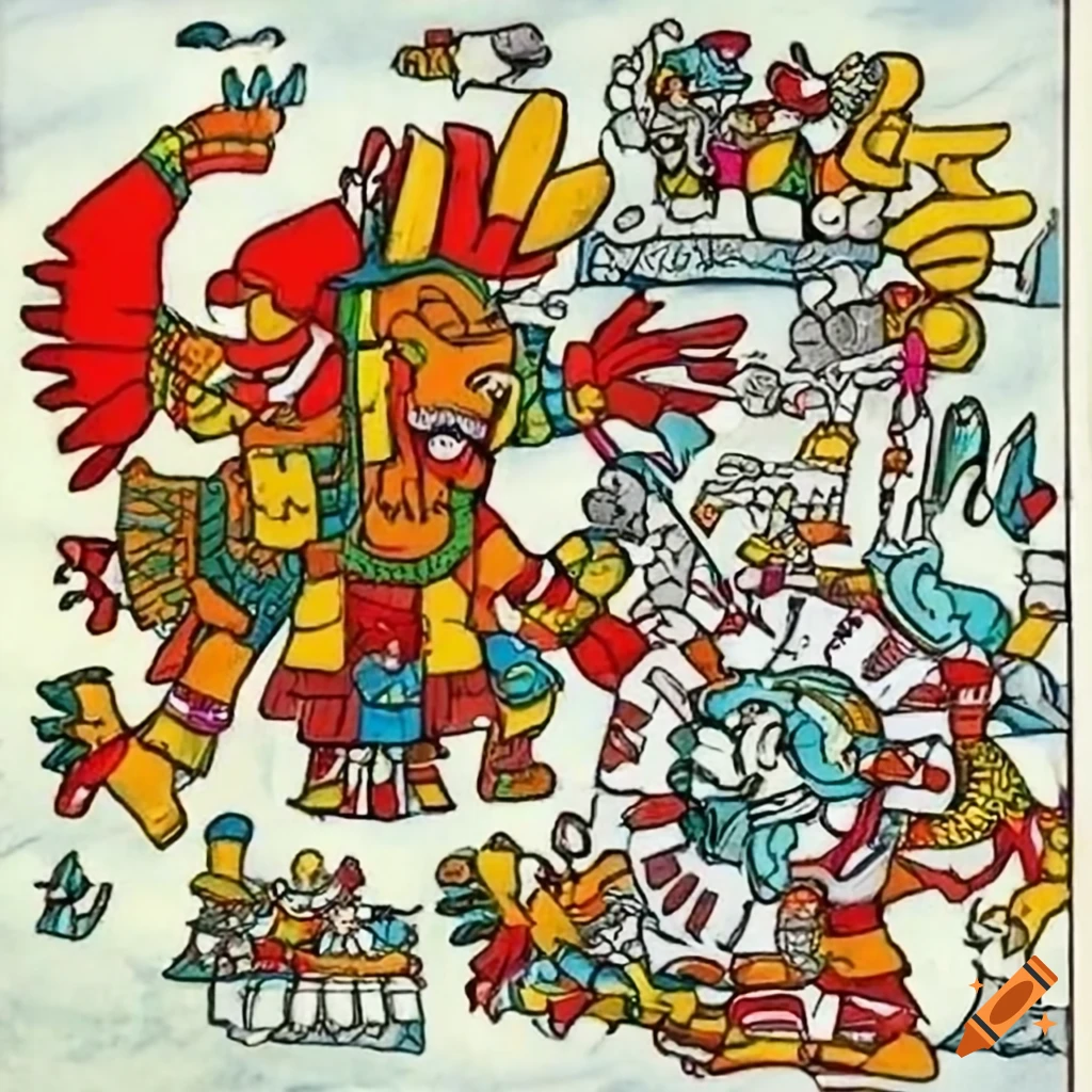 Illustration of huitzilopochtli by vaughn bodé on Craiyon