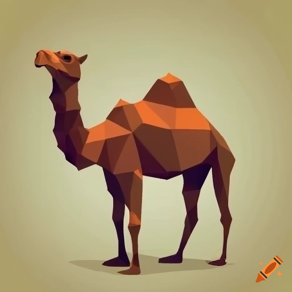 low poly camel with unique design