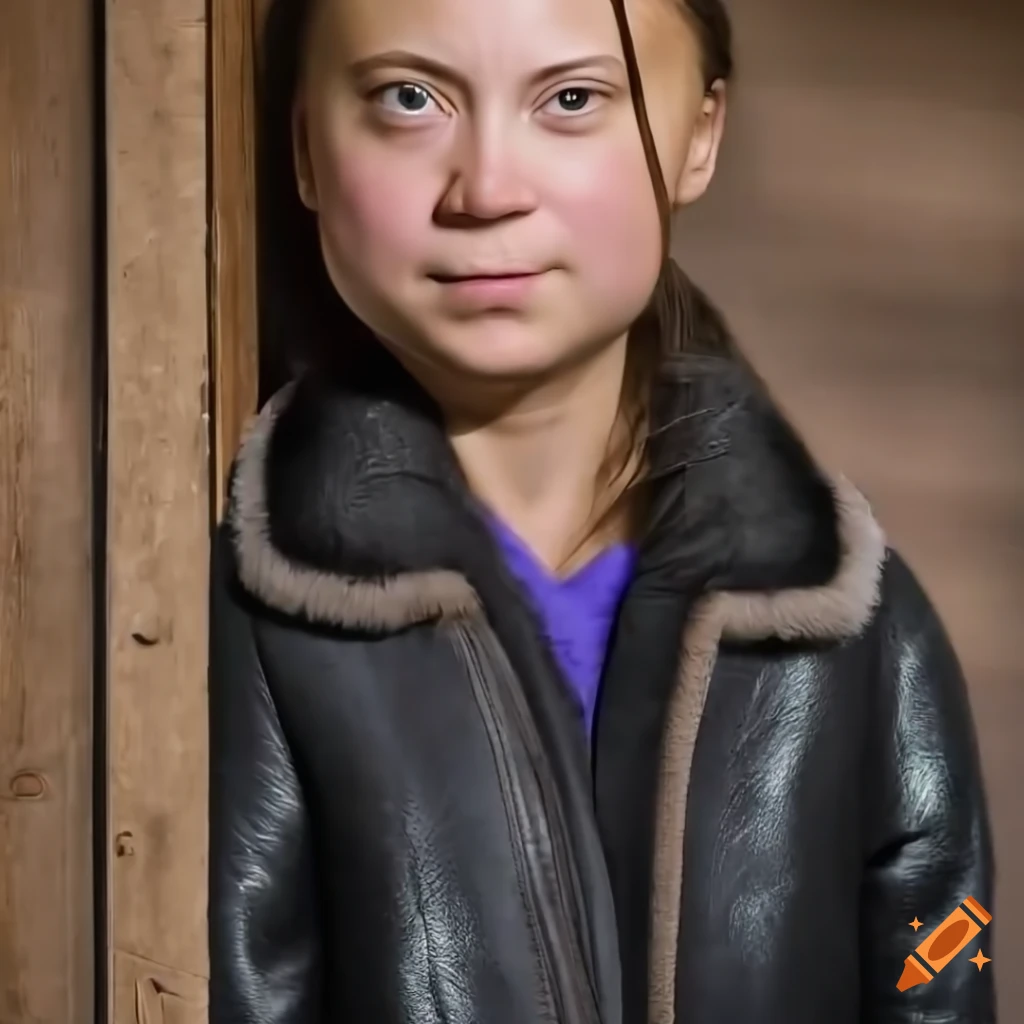 Greta thunberg-inspired fashion portrait