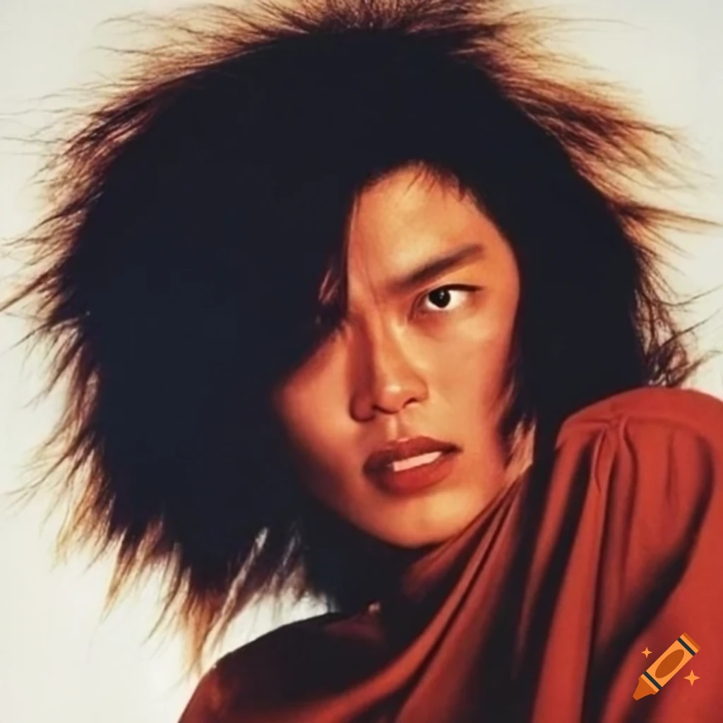 Hideki Saijo in a colorful 80s fashion ad