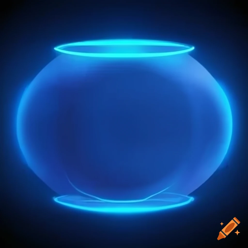 blue hologram screen in CGI rendering