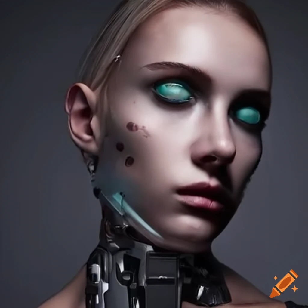 Concept illustration of a futuristic cyborg on Craiyon