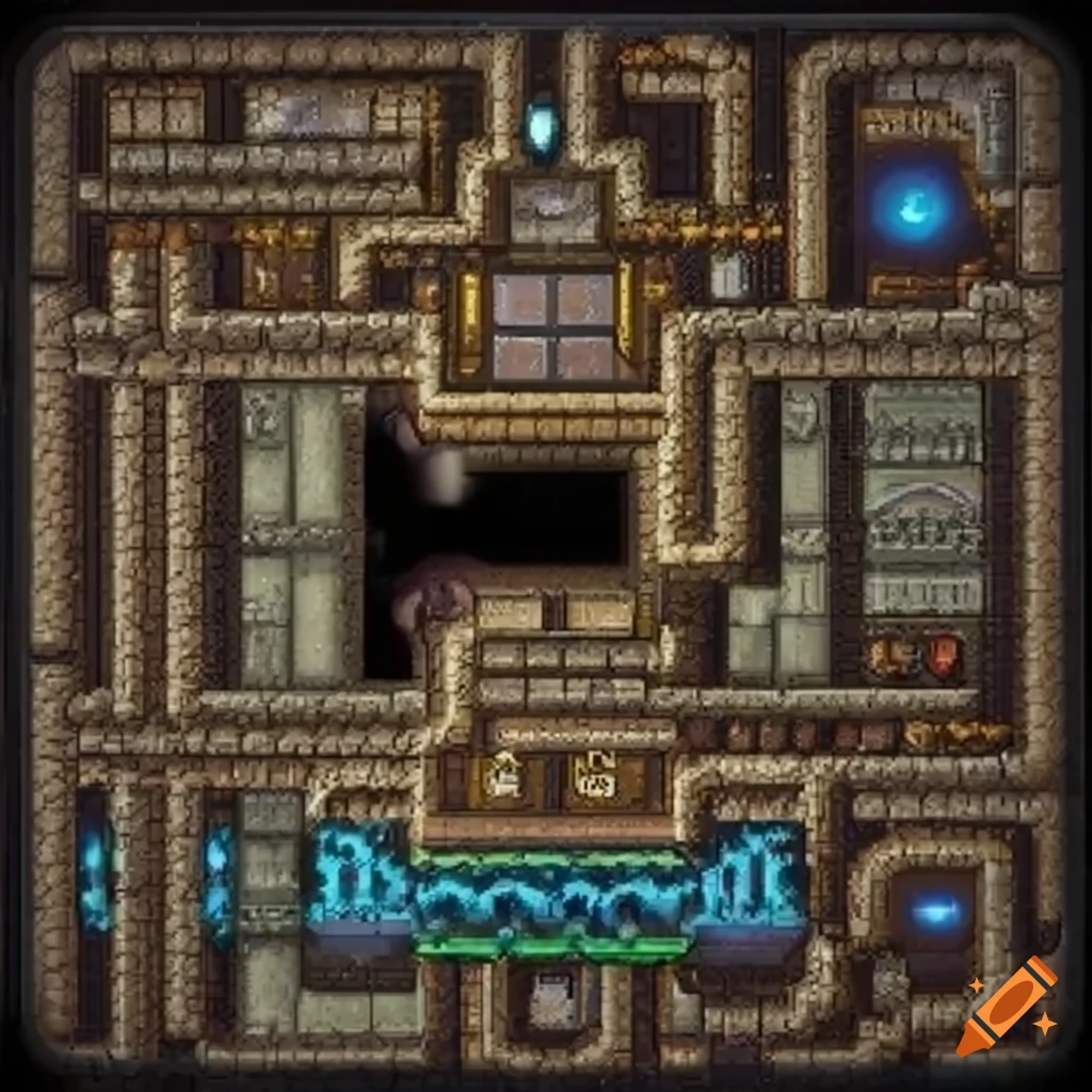 2d game layout map with rocks