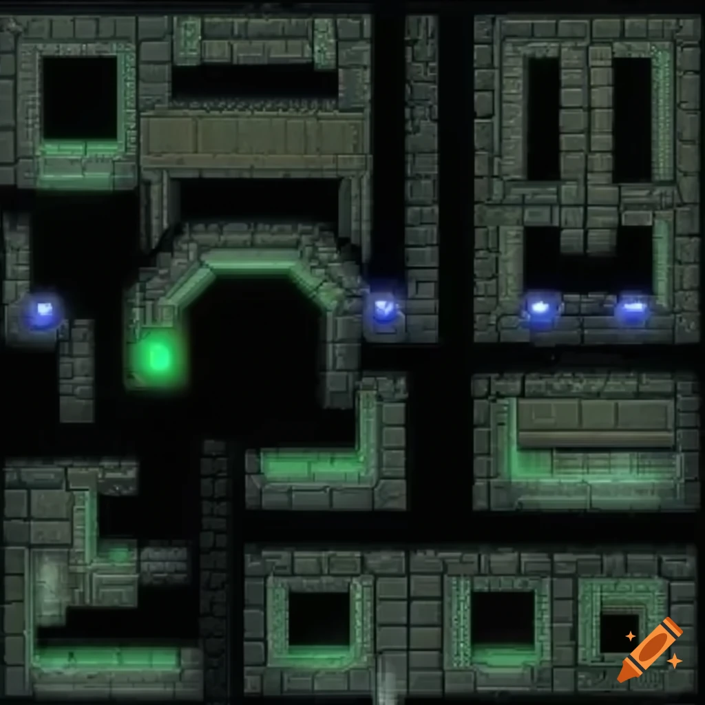 Layout map of a 2d platform game with rocks on Craiyon