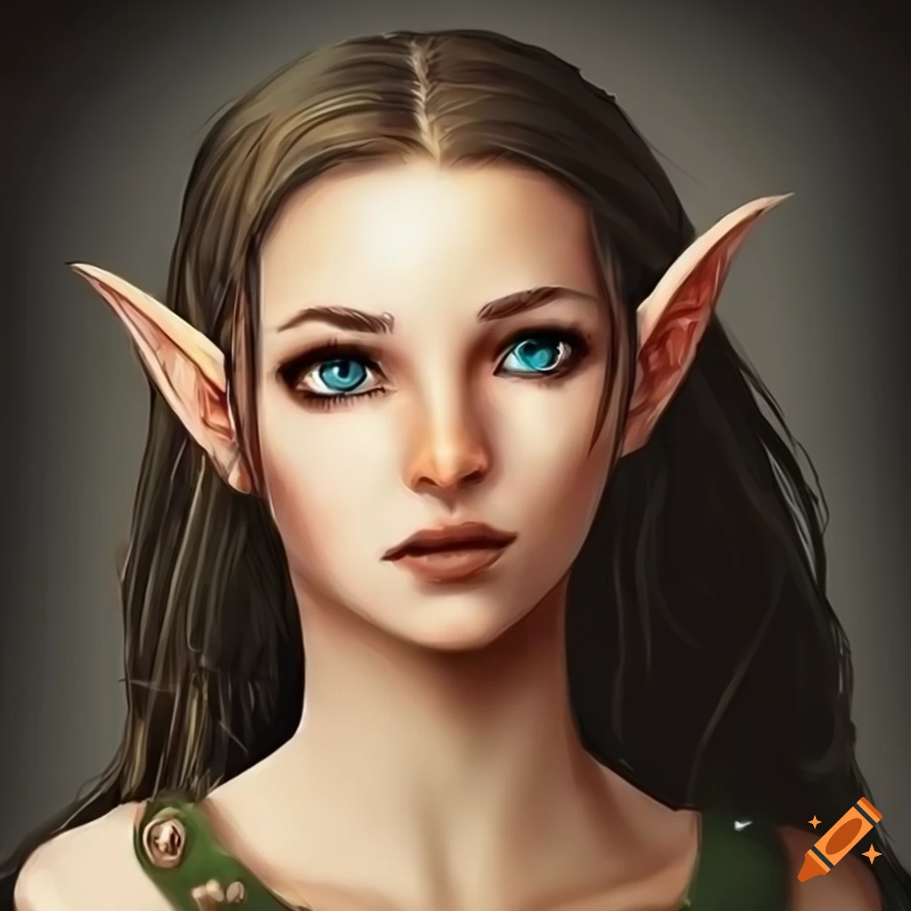 Photo of a young and beautiful female elf