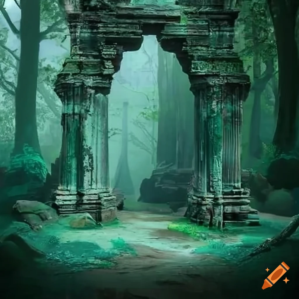 ruins-of-an-ancient-goddess-temple-in-the-woods-on-craiyon