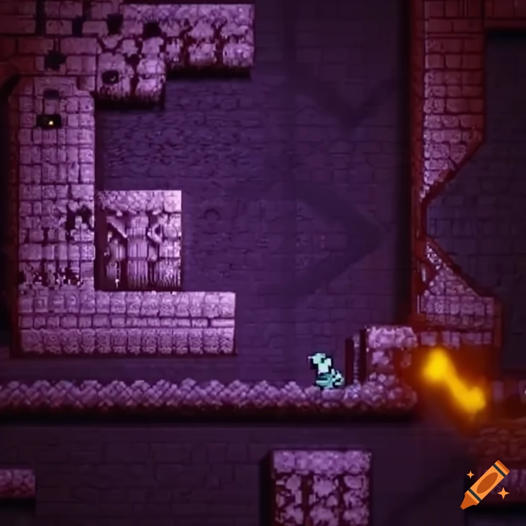 Pixel art video game level on Craiyon