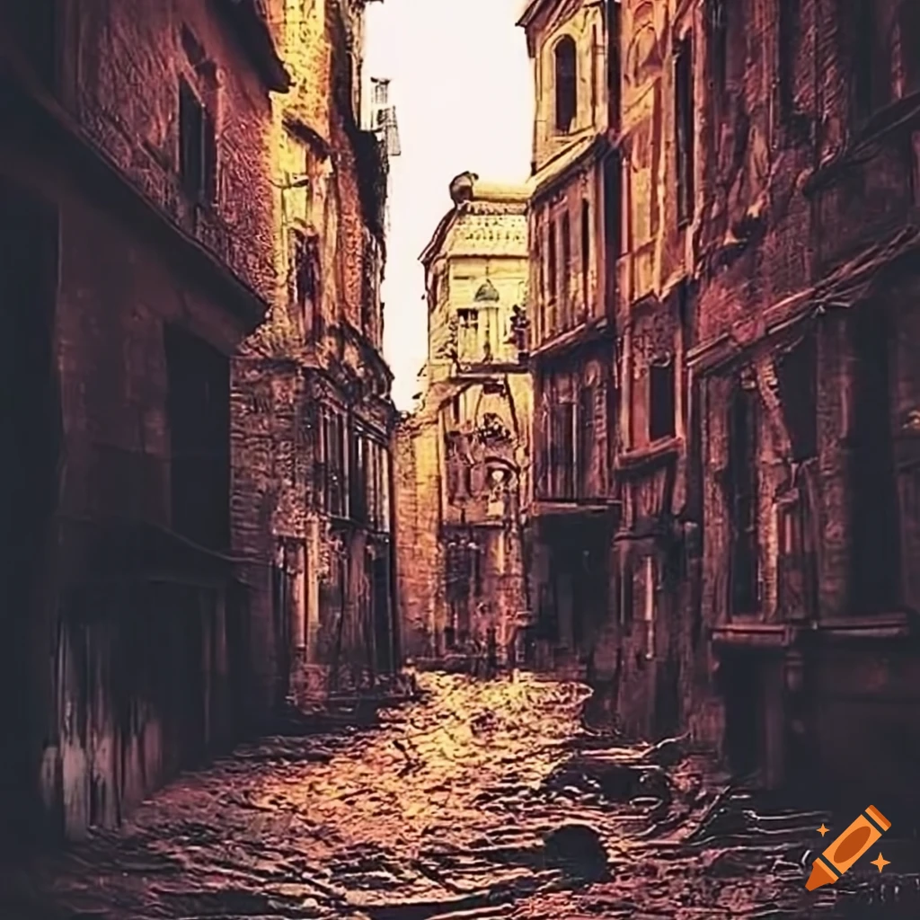 gritty image of a dirty old town
