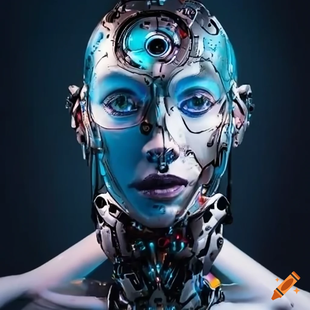 Concept art of a futuristic cyborg