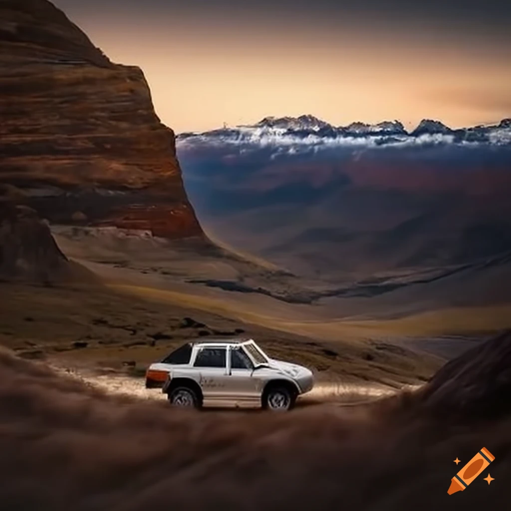 Mitsubishi SUV exploring rugged terrains