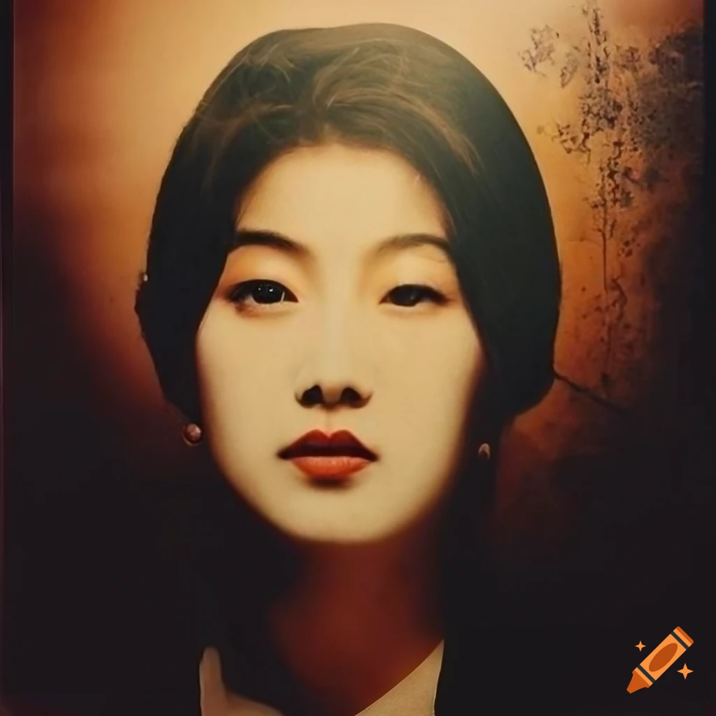 Japanese vintage style portrait of a young goddess on Craiyon