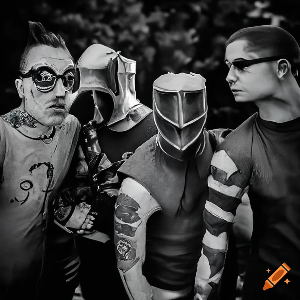 blink-182 members dressed as knights