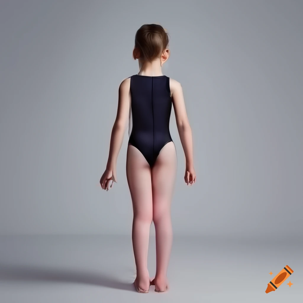 photorealistic depiction of a girl in leotards
