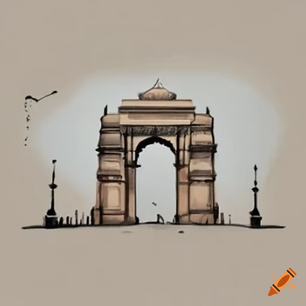 Program to draw India Gate using computer graphics in C - GeeksforGeeks-saigonsouth.com.vn