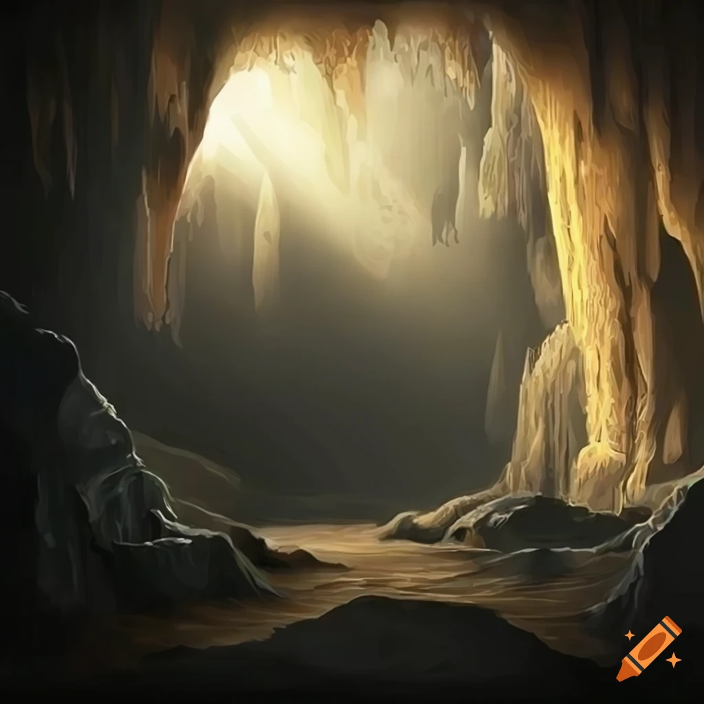 realistic 2D cave parallax background