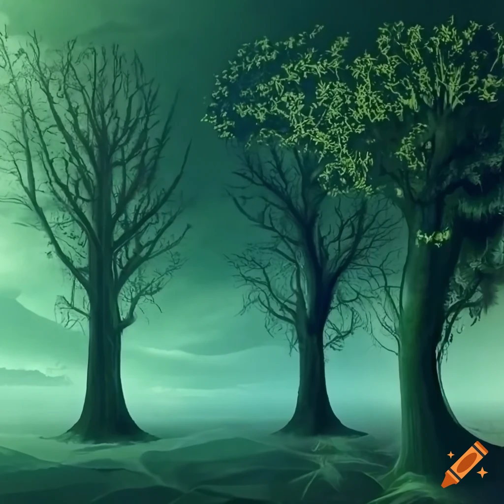 Fractal trees artwork