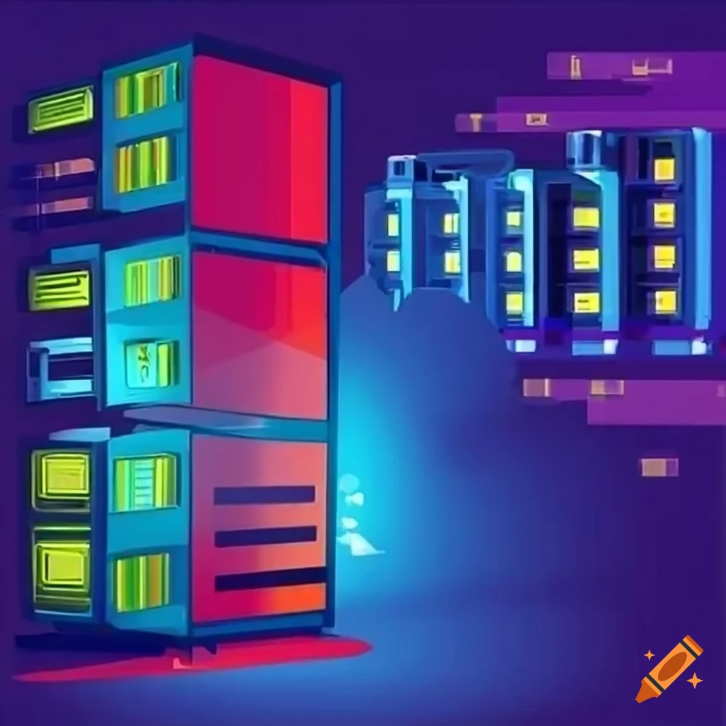 Spotlight on pc servers on Craiyon