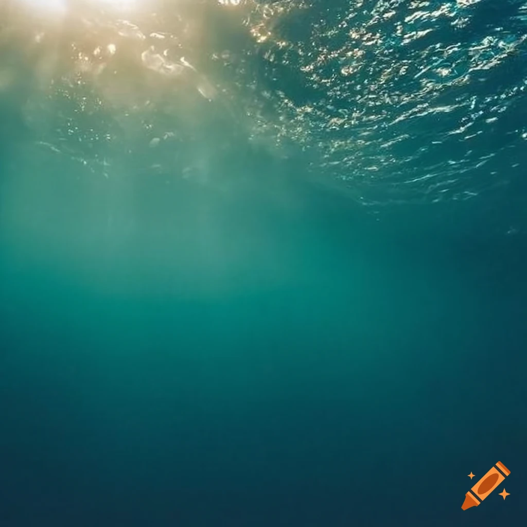 stunning image of the sun underwater