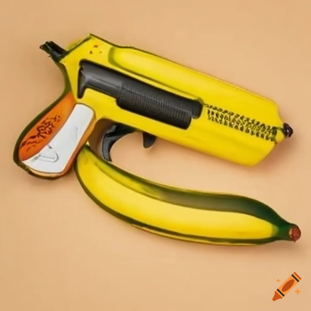 Banana gun artwork on Craiyon
