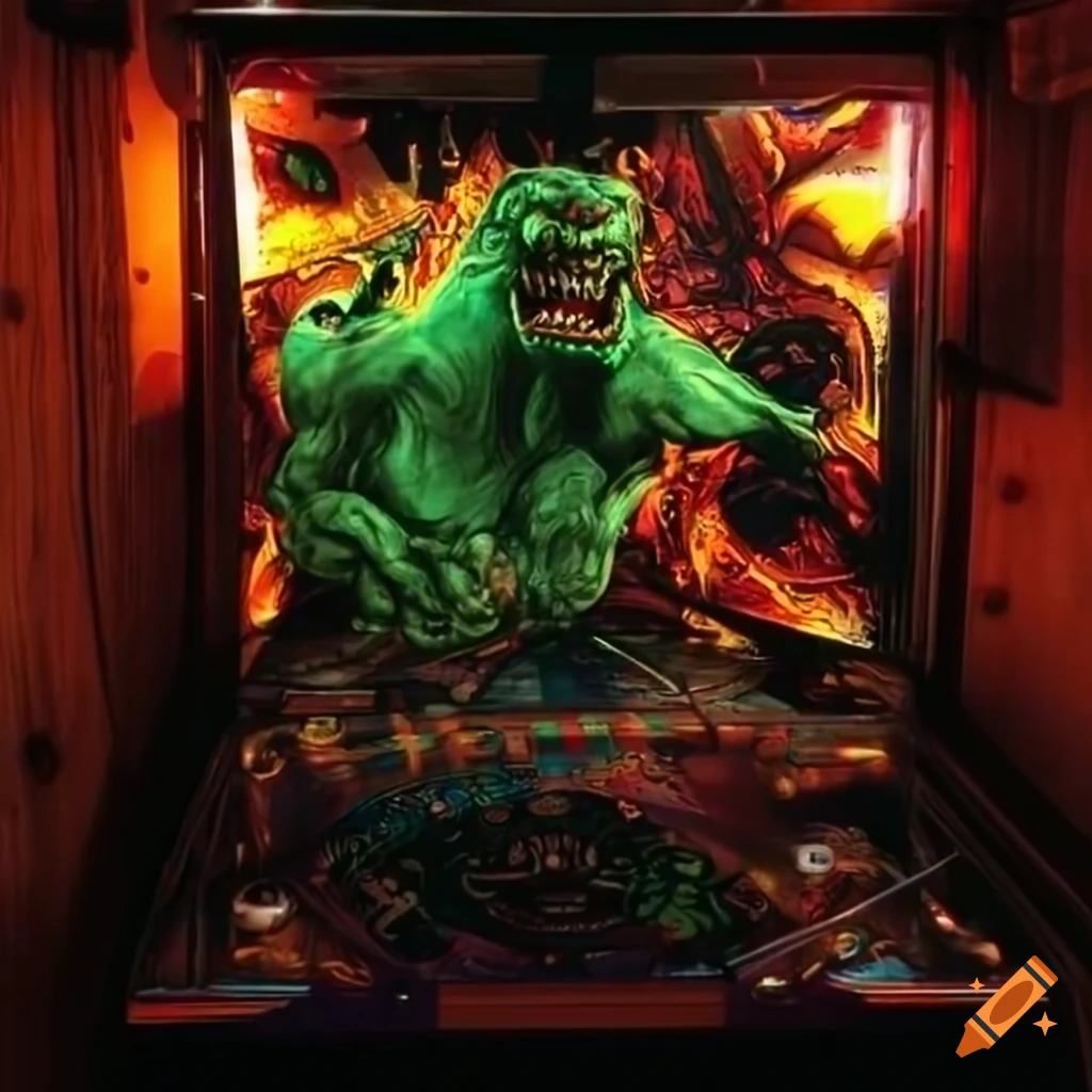 Detailed view of a pinball