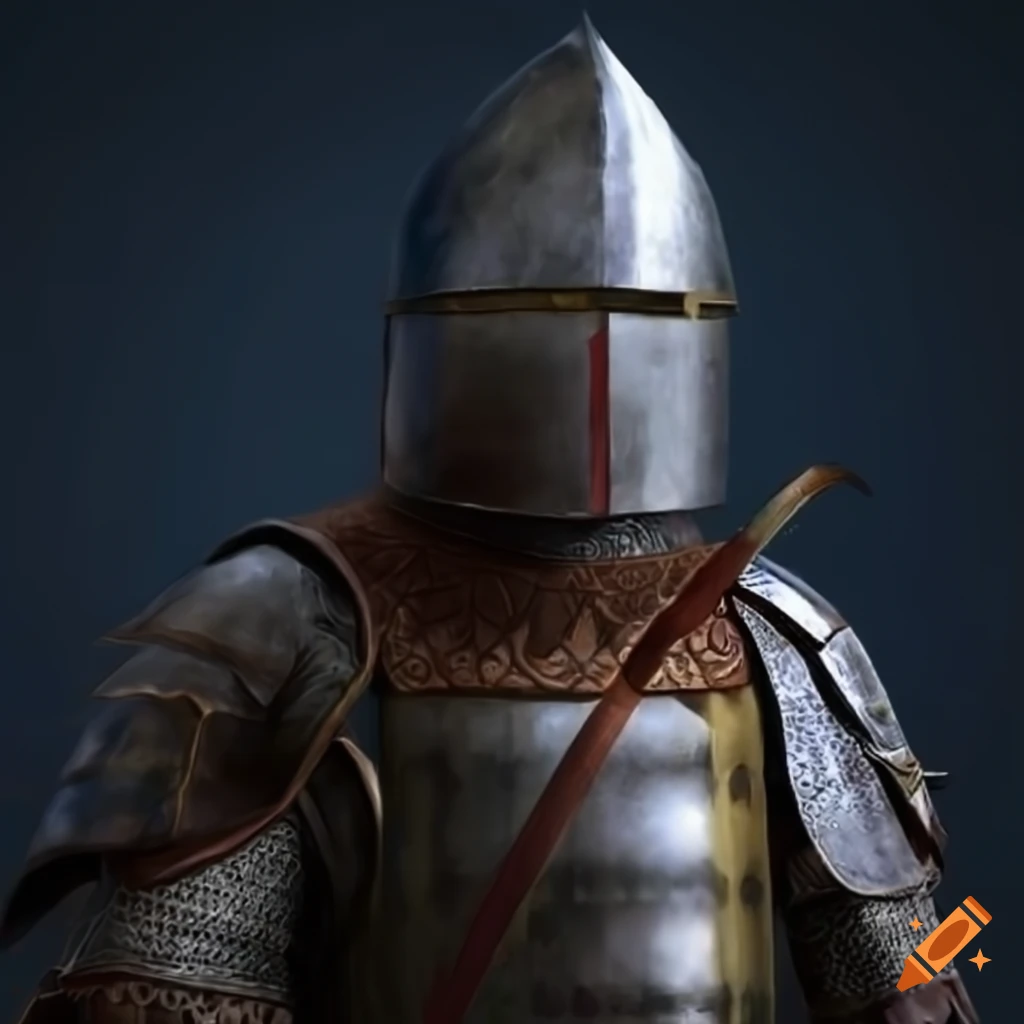 portrait of a medieval guard in a southern city