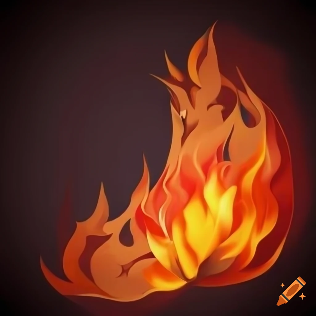 abstract background of fire and leaves