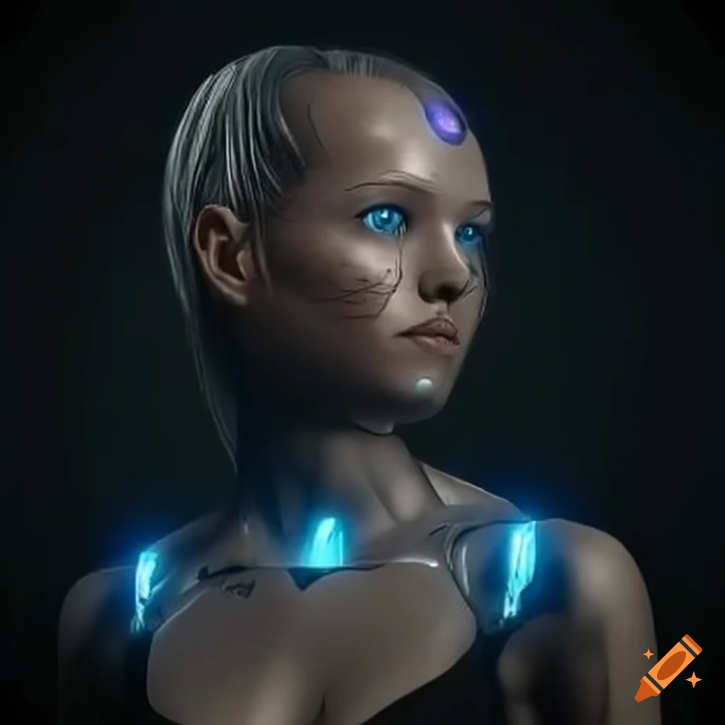 Concept of a futuristic cyborg on Craiyon
