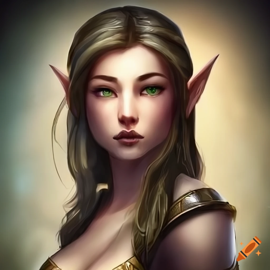 Photo Of A Young Female Elf On Craiyon