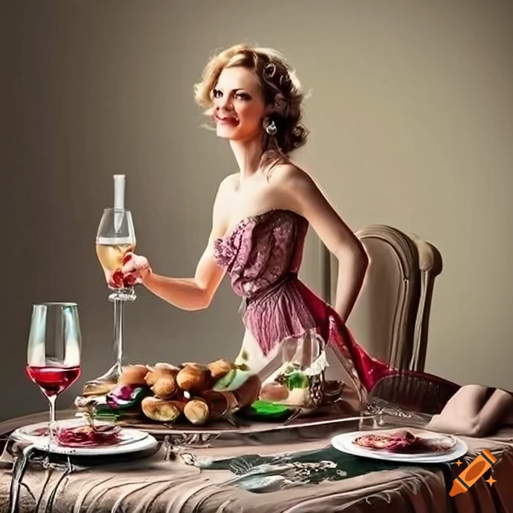 elegant French beauty enjoying Château Haut Meillac wine