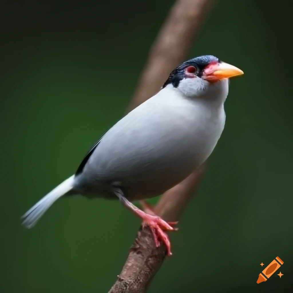White java finch sleeping on Craiyon