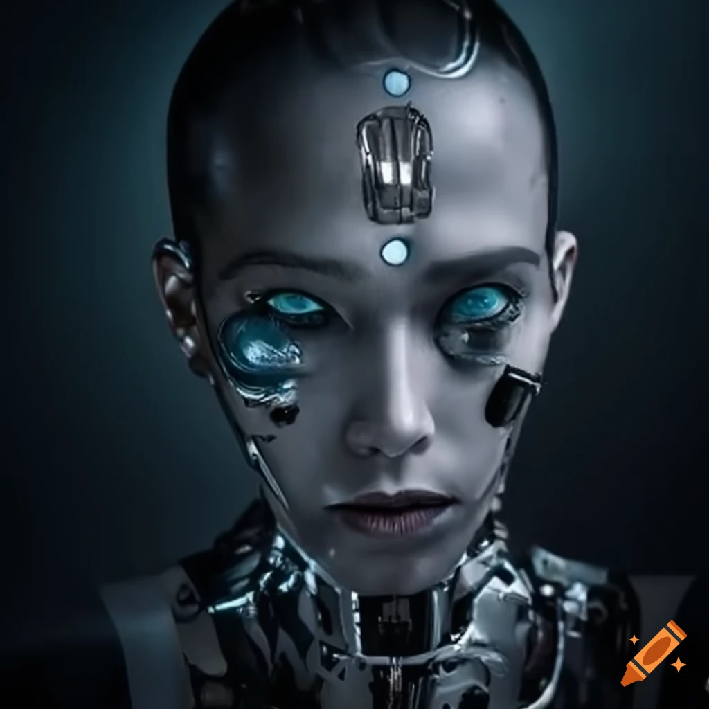 Concept of a futuristic cyborg design