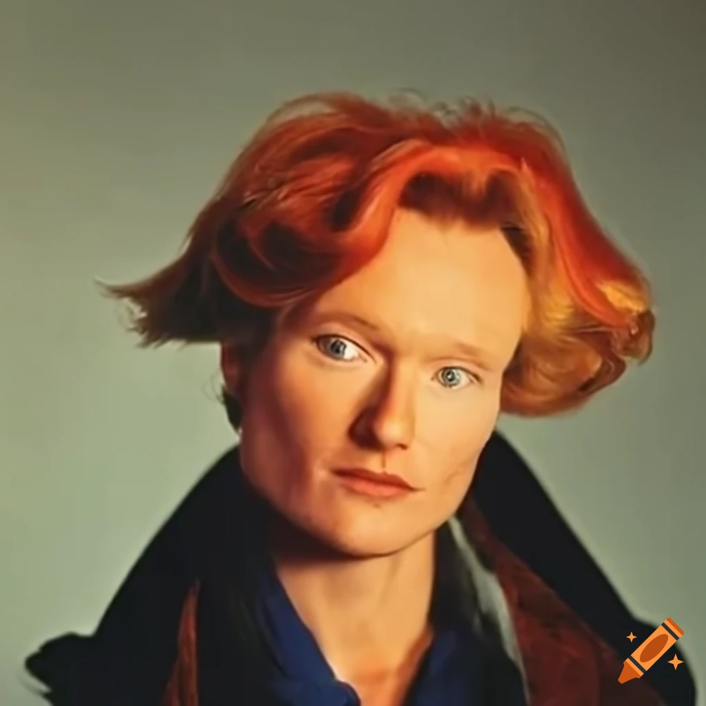 Conan O'Brien with Tomato Hair in 80's fashion