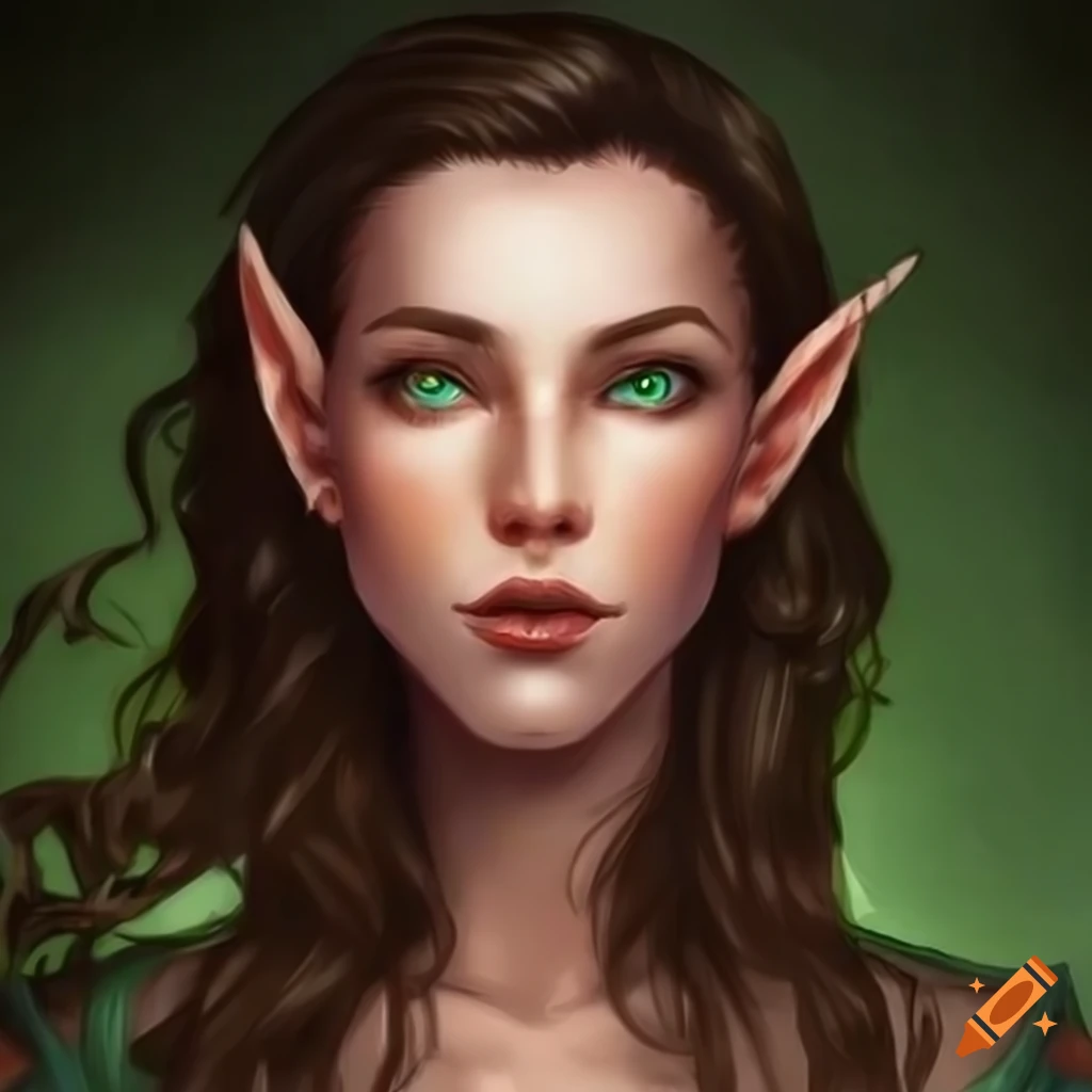 portrait of a beautiful young elf