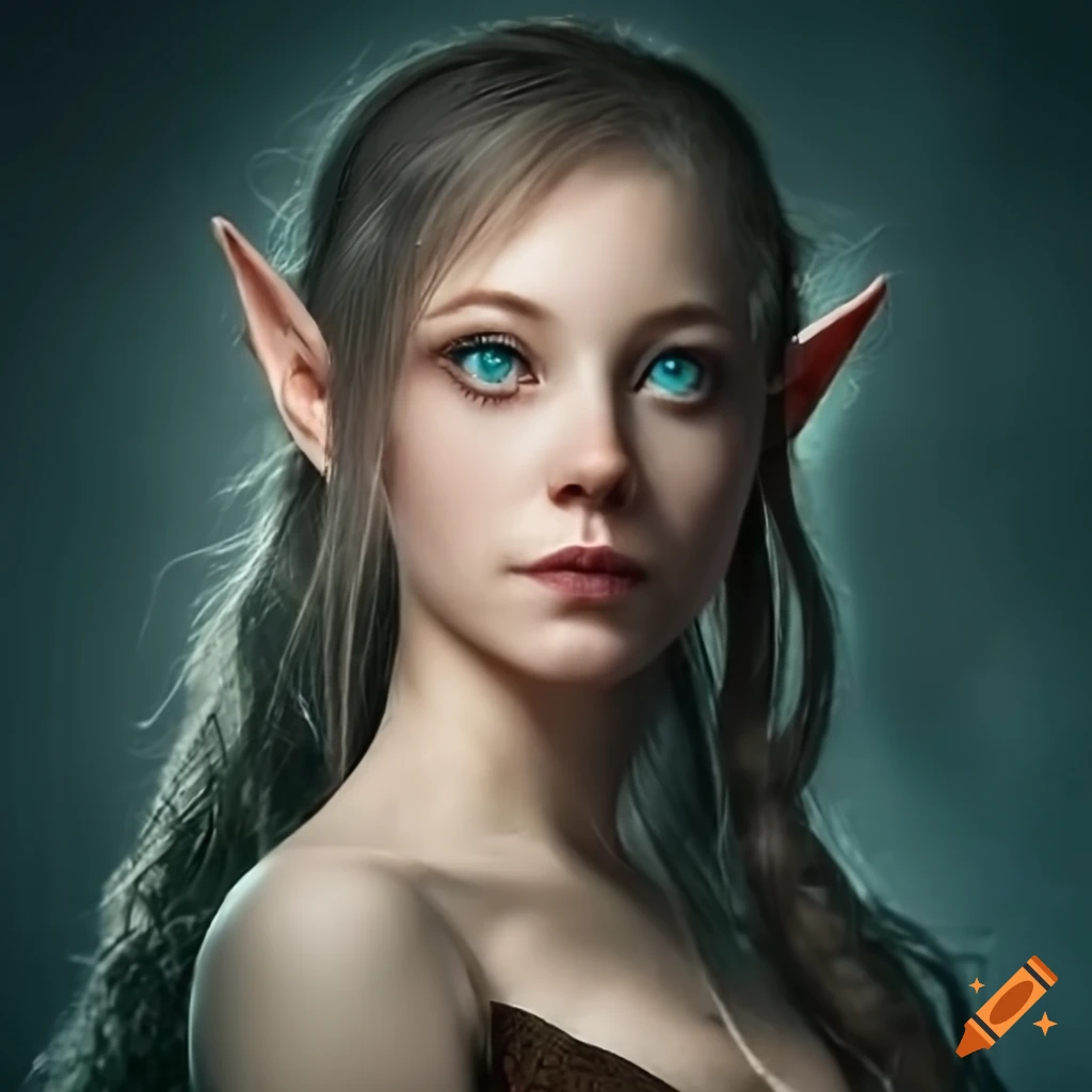 Photo of a beautiful 25-year-old female elf on Craiyon