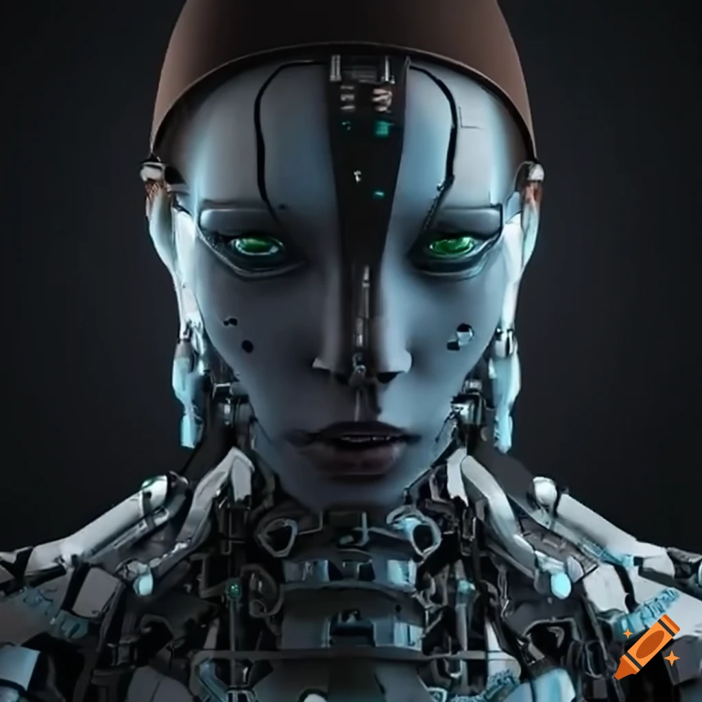concept illustration of a futuristic cyborg