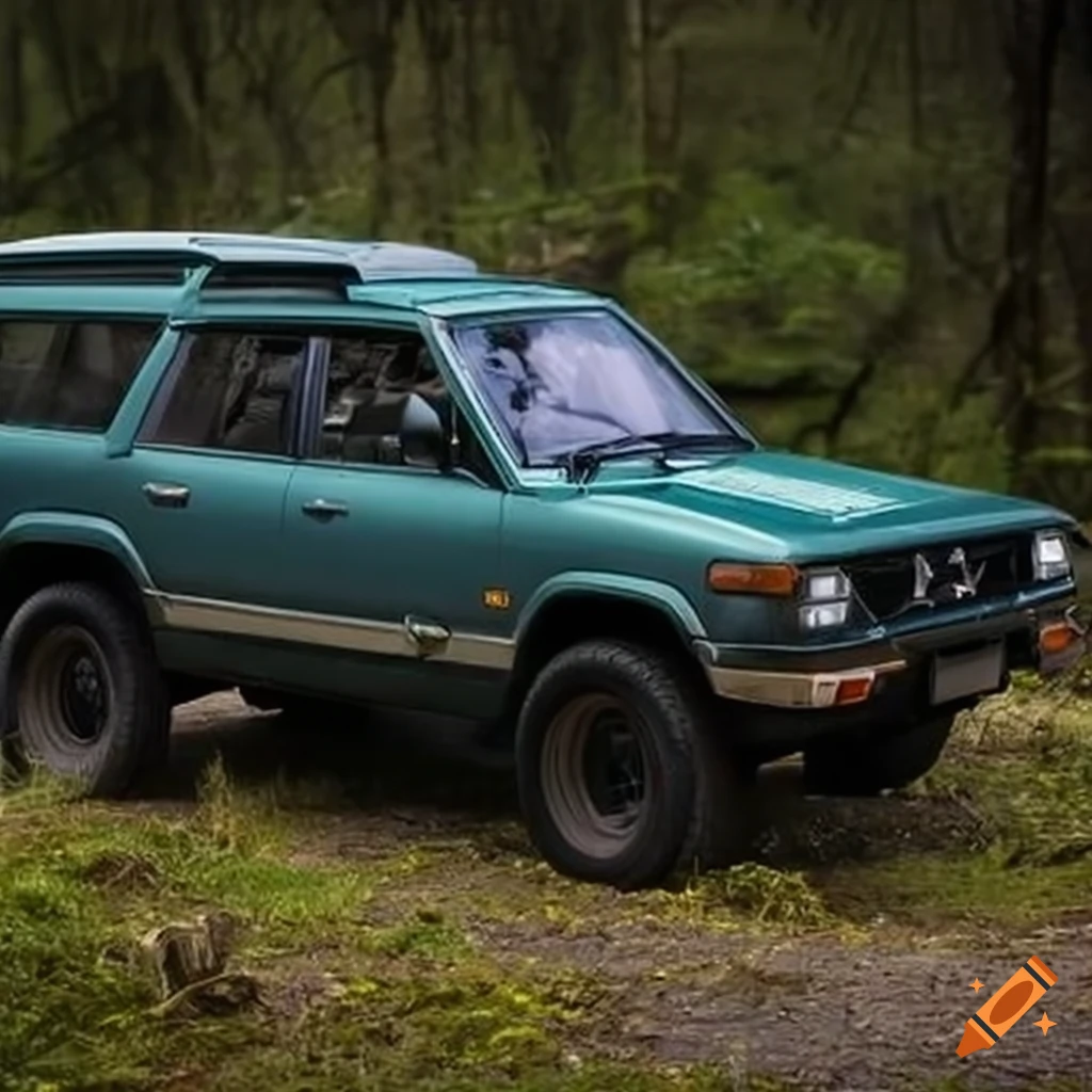 Mitsubishi SUV conquering rough terrain