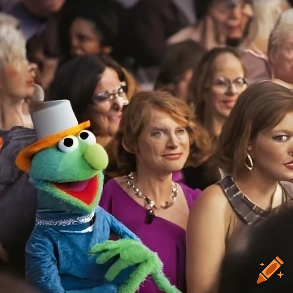 Crowd of celebrities and muppets on Craiyon