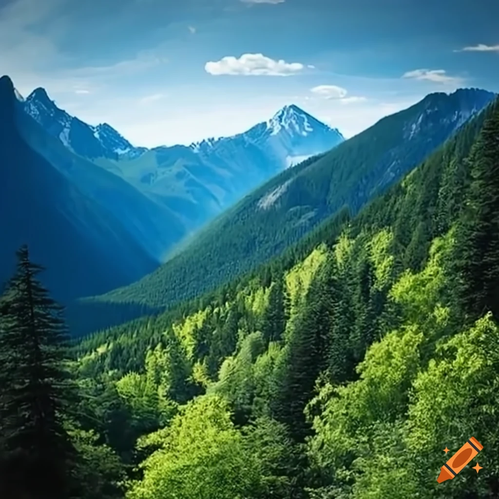 enhanced mountain landscape