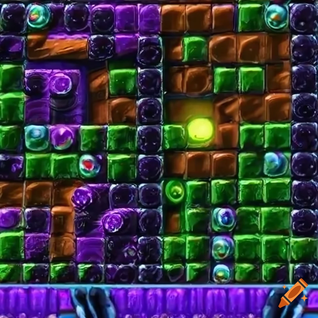 2d game with block and bubble tiles