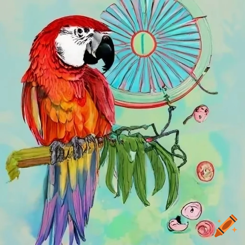 Parrot Sitting Next To A Fan Heater